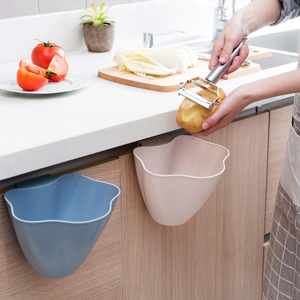 Kjøkken søppelbøtte plast skap skuff dør hengende søppelbøtte søppelbøtte mangfoldig holder kurver kjøkken lagring arrangør