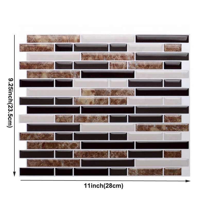 large self-adhesive tile sticker backsplash 3D wallpaper DIY kitchen bathroom decorative white waterproof wall tiles: TL02B