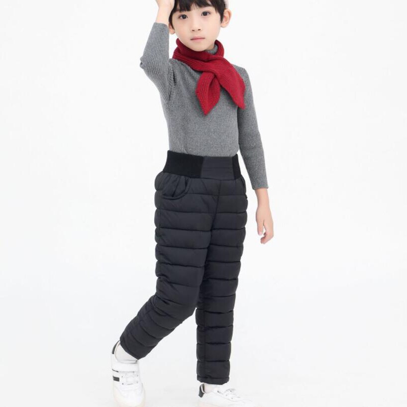 Pantalons d'hiver chauds pour bébé, 2-11T, en duvet de coton rembourré, long style, pour garçons et filles, tenue décontractée pour petit enfant