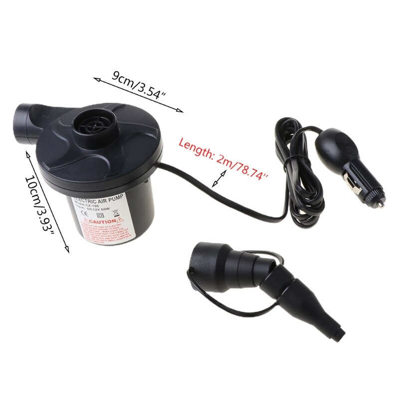 Electric Air Pump Portable Air Mattress Pump Inflator Deflator For Inflatables R9UF