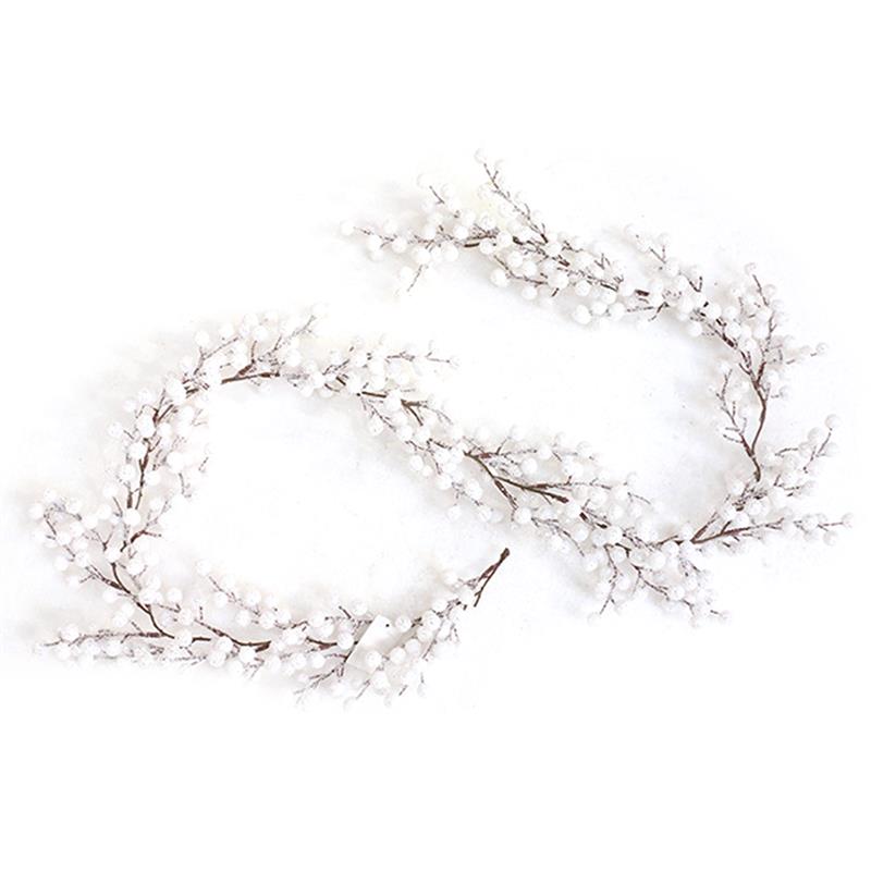 120cm(47.24in)  jul krans dekorative naturtro frostet fyr krans kunstig krans simulering fyr gren til fest: 5