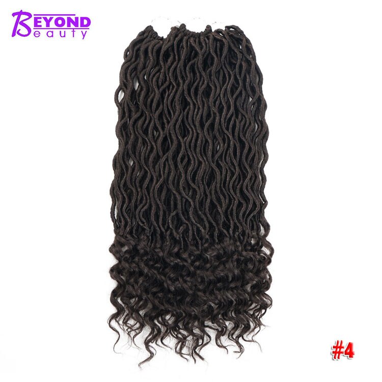 Crochet Goddess Locs Hair Extensions Faux Locs Curly Crochet Braids Ombre Synthetic Braiding Hair Bohemian locks Beyond Beauty: #4