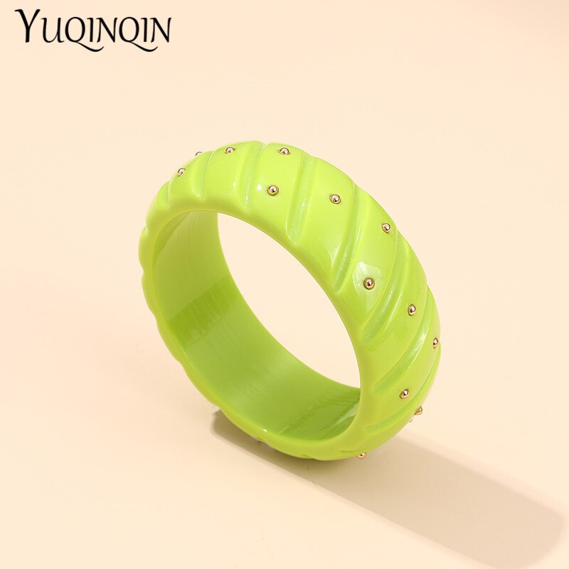 Moda colorida resina festa bangles para mulheres indiano jóias metal ponto bangle com designer encantos pulseiras pulseira elegante