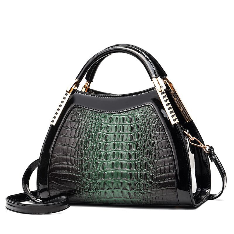 Gaohe-Bolso con estampado de cocodrilo para mujer, bolso de una tira, versión coreana, simple, Otoño,: green