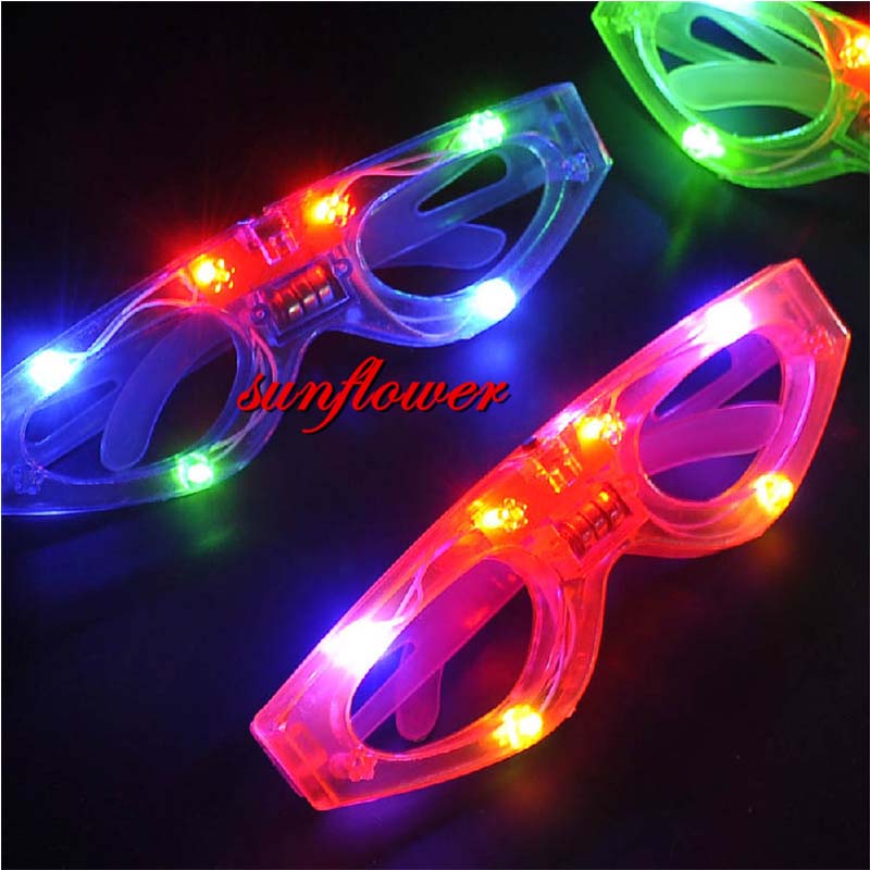 Light-Up Square Glasses Eye Mask LED Flashing Blinking Eye Glasses Party Carnival Halloween