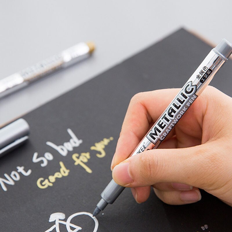 1/2 Pcs Paint Pen Metal Waterproof Permanent Paint Marker Pens Sharpie 1.5mm Up Paint Pen Marker Pen Art painting Supplies