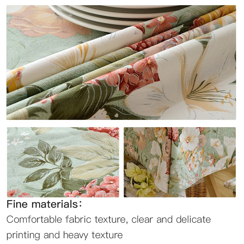 Wedding Table Decoration Table Cloths for Rectangular Table Cloths for Home Fabric Linen Tablecloth with Embroidery