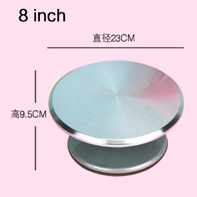 DIY Cake Revolving Turntable Decor Stand Platform Cup Cake Rotating Decorating Baking Tools Aluminum alloy Bakeware: C