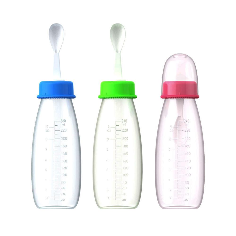 240Ml Baby Pp Solid Melk Fles + Squeeze Lepel