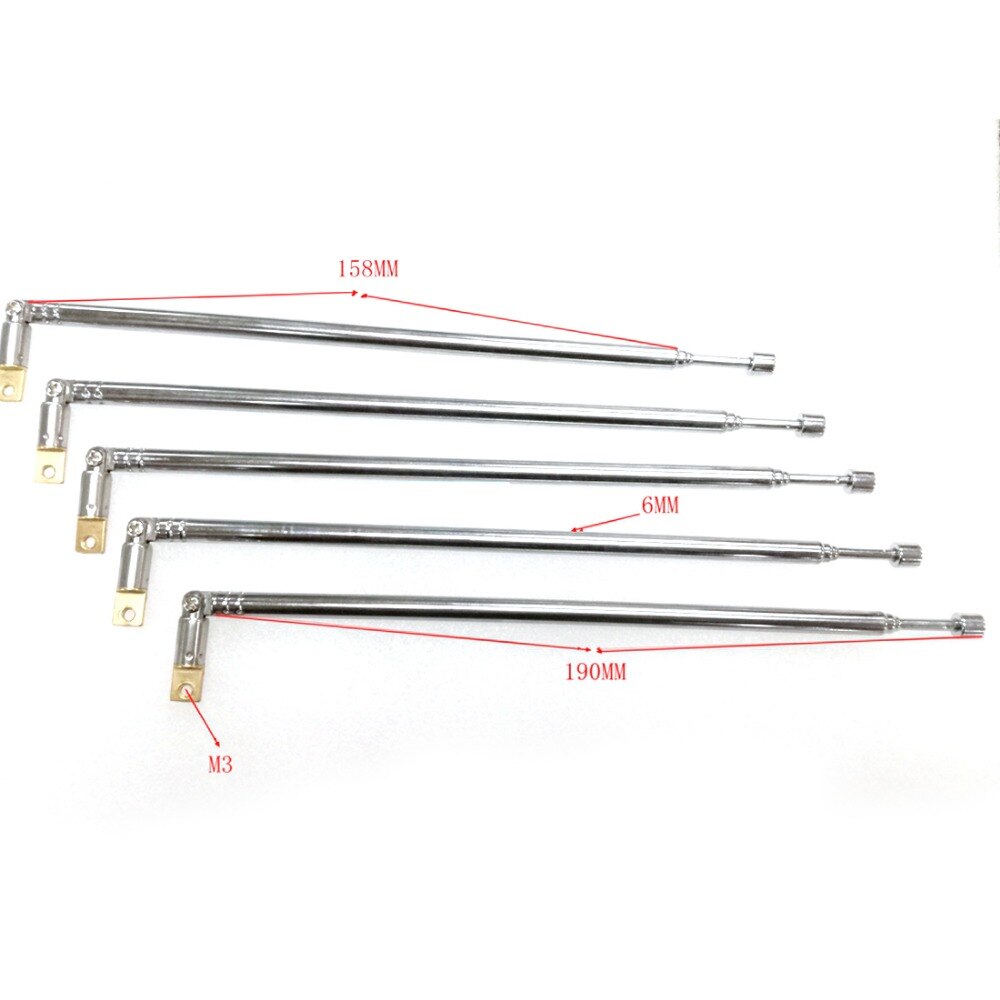 Telescopic Antenna 4 Sections Radio Aerial Durable and High Efficiency 620mm Long
