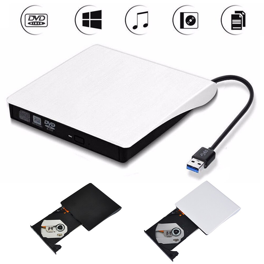 USB 3.0 Recorder Burner DVD Drive Player Optical External Reader ROM Portable CD-RW Eject For Laptop PC