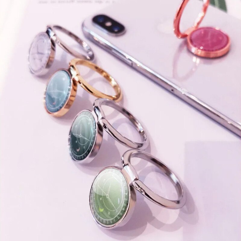 Small Fresh Mobile Phone Ring Holder Magnetic Car Bracket Tablet Stent Cute Watch Pattern Support Phone Stand for iphone X XS XR
