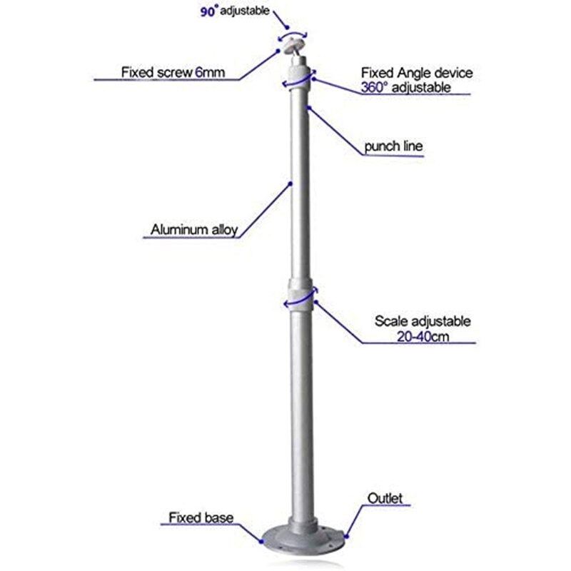 Projector Wall Support Ceiling Bracket Projector Hanger Holder Aluminum Projection Mount Rotatable 20-40cm