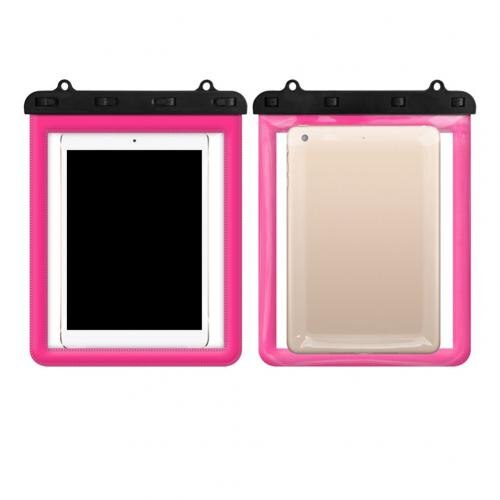 Fodral för ipad vattentät undervattens surfplatta skyddsfodral torr förvaringsväska fodral surfplattor & e-bokslåda: Rosröd