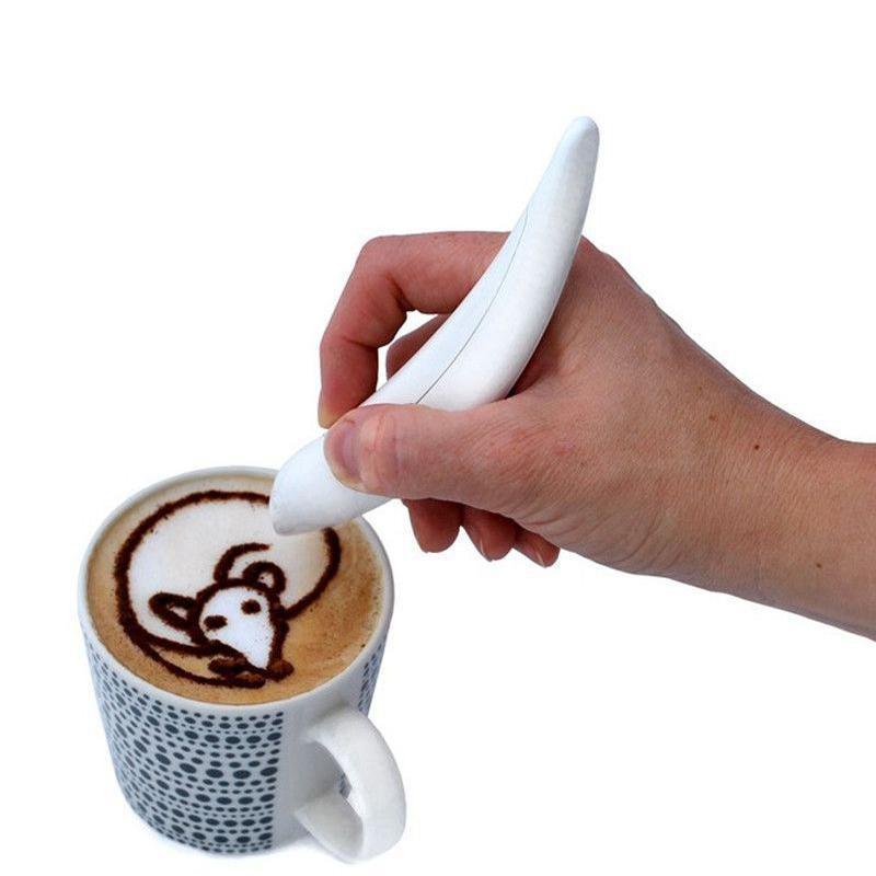 Elektrische Koffie Pen Spice Pen Latte Melk Art Pen Voor Koffie Taart Decoratie Pen Te Trekken In Koffie Barista Gereedschappen koffie Decor