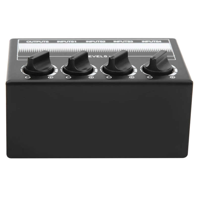 Stereo Mixer Uitgebreide Controle Audio Splitter Box -12dB Gain Voor Cd Spelers Voor Kleine Club Stereo 4 ‑Channel Hub audio Effect