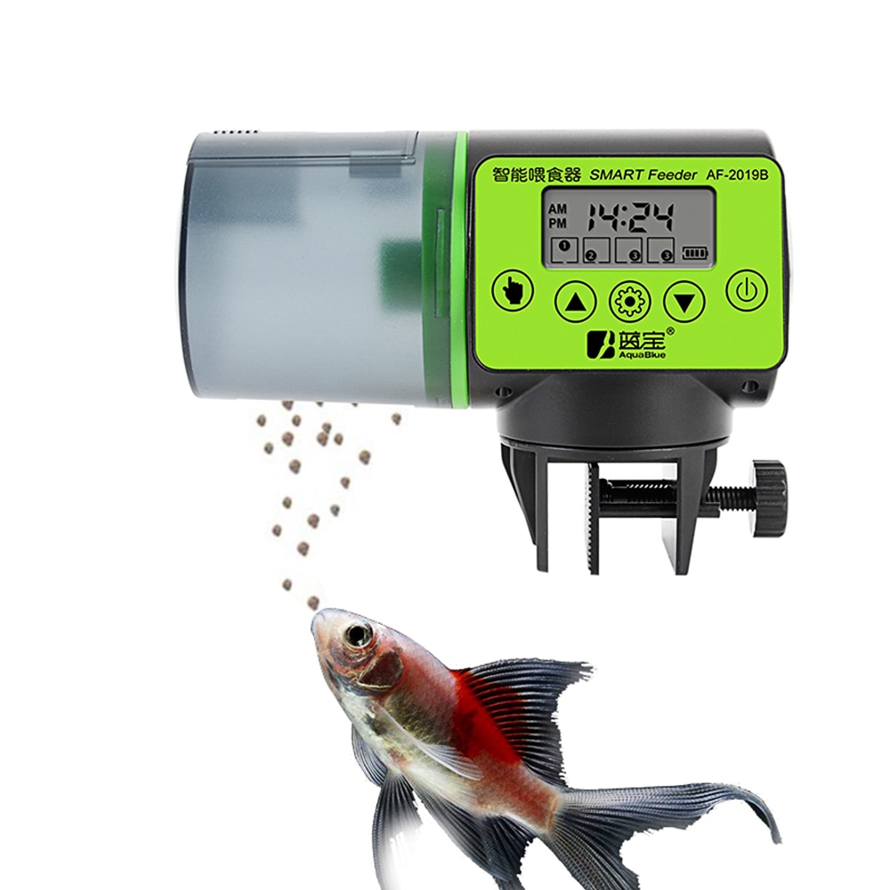 Fish tank 200ml intelligent automatic fish feeder tool intelligent timing feeder food feeding distributor digital aquarium acces