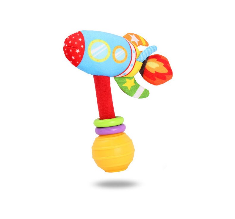Hand Ring Bell Pull Schudden Bed Hangen Baby Speelgoed Baby Speelgoed 0-1 Jaar Oude Hand Hold Speelgoed: Hand Ring-Rocket