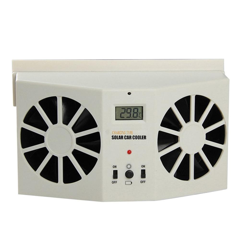 Adjustable Car Solar Exhaust Fan Auto Ventilator Car Cooler Ventilation Fan Dual-Mode Power Supply Portable