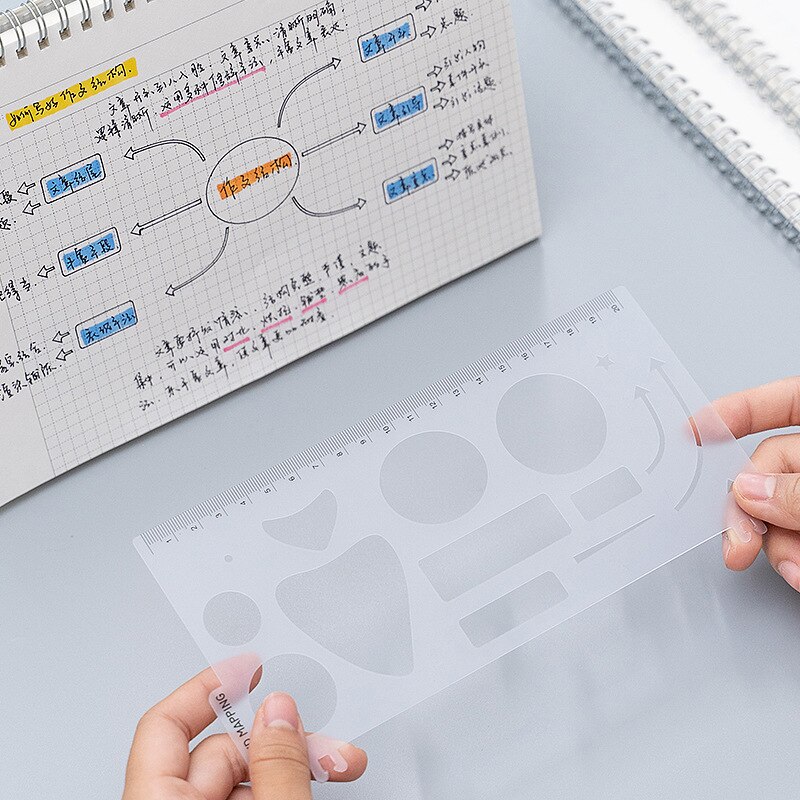 A4/B5 Cornell Mind Map Grid Notebook Student Coil Book Daily Weekly Monthly Planner School Office Supplies Stationery With Ruler