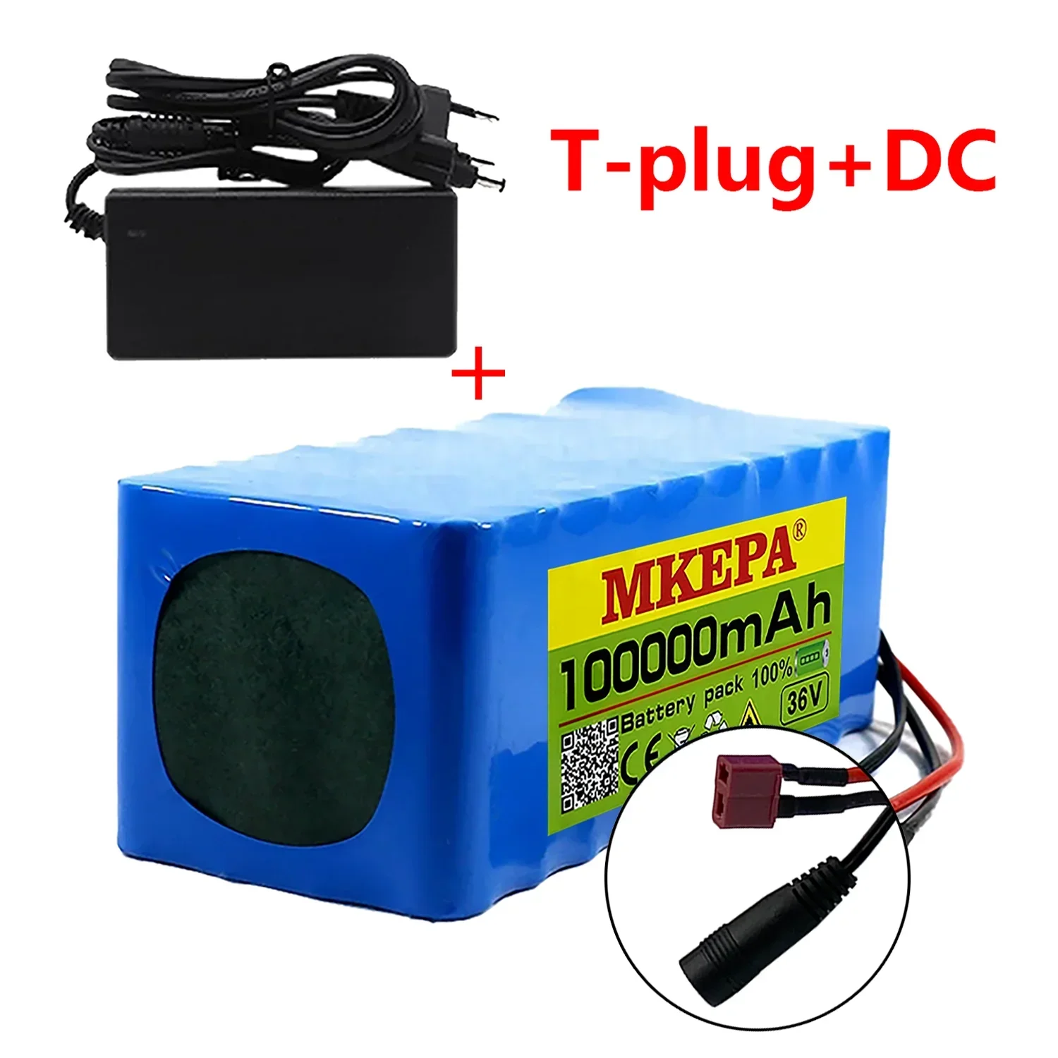 10 s4p 36V 100000mAh Scooter elettrico batteria al litio 18650 batteria 36V 100Ah Scooter elettrico batteria Scooter elettrico 36v: Rosso