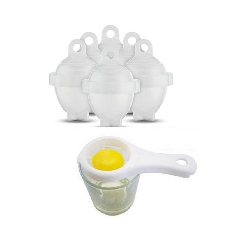 7 stk / sæt æg komfur æggeblomme separator æg damper køkkenredskaber madlavning værktøj kogt æg apparat