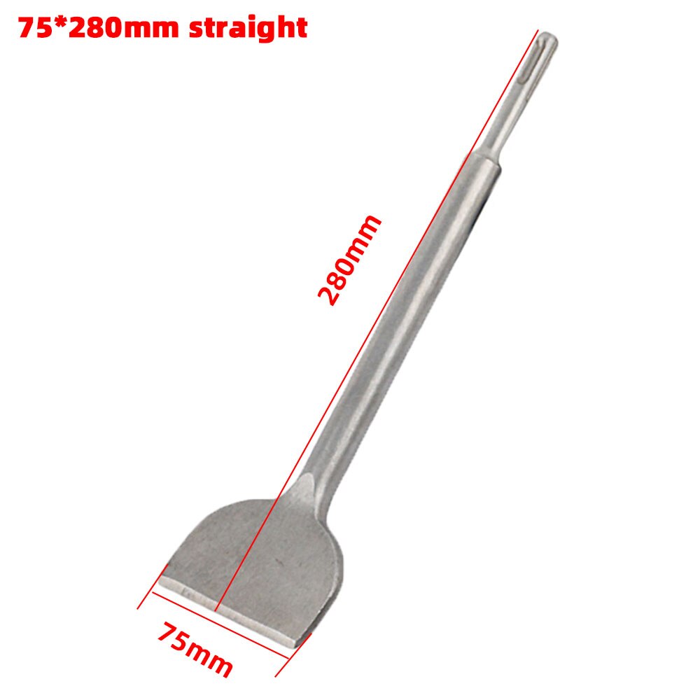 1PC SDS PLUS l Round Shank tile Shovel Electric Hammer Chise Wall Concrete Impact Drill Elbow Widening Drill bit: 75X280 straight