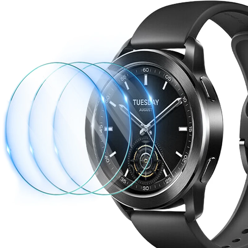1-5Pcs Tempered Glass For Xiaomi Mi Watch S3 Screen Protector HD Clear Smartwatch Protective Film For Xiaomi Watch S3 Glass: Black Yellow