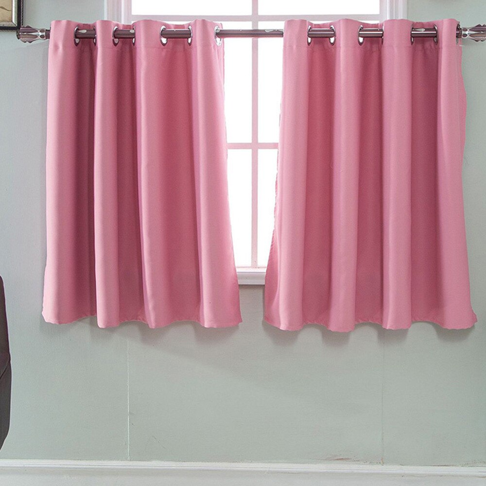 2pc Insulated Foam Lined Heavy Thick Blackout Grommet Window Curtain Modern Blackout Curtains For Living Room Bedroom: Pink 