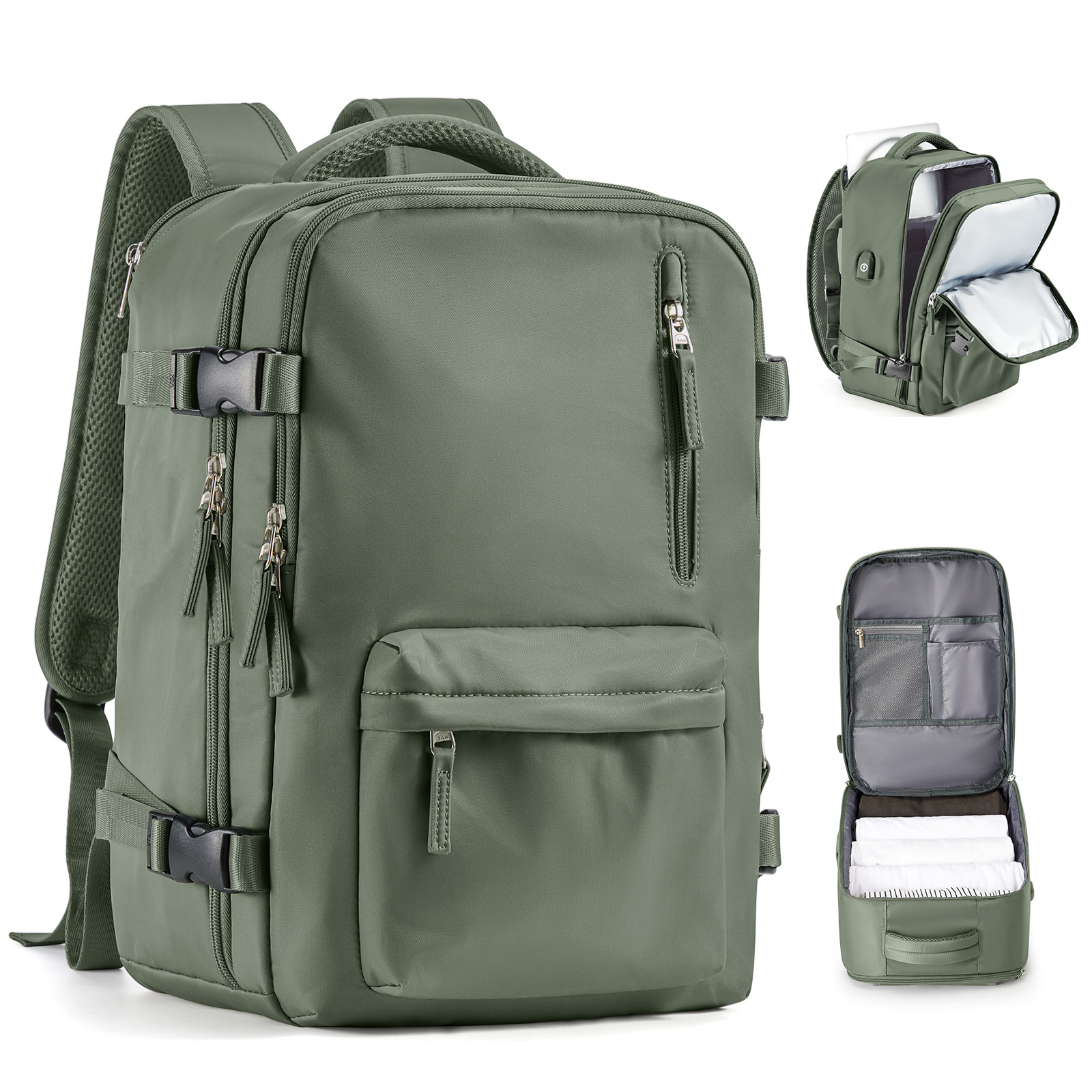 Travel Backpack Cabin Bag, Ryanair Backpack 40x20x25 Carry-Ons, Men Women 15.6 inch Laptop Backpack, Casual 40x28x17 Backpack: Gold