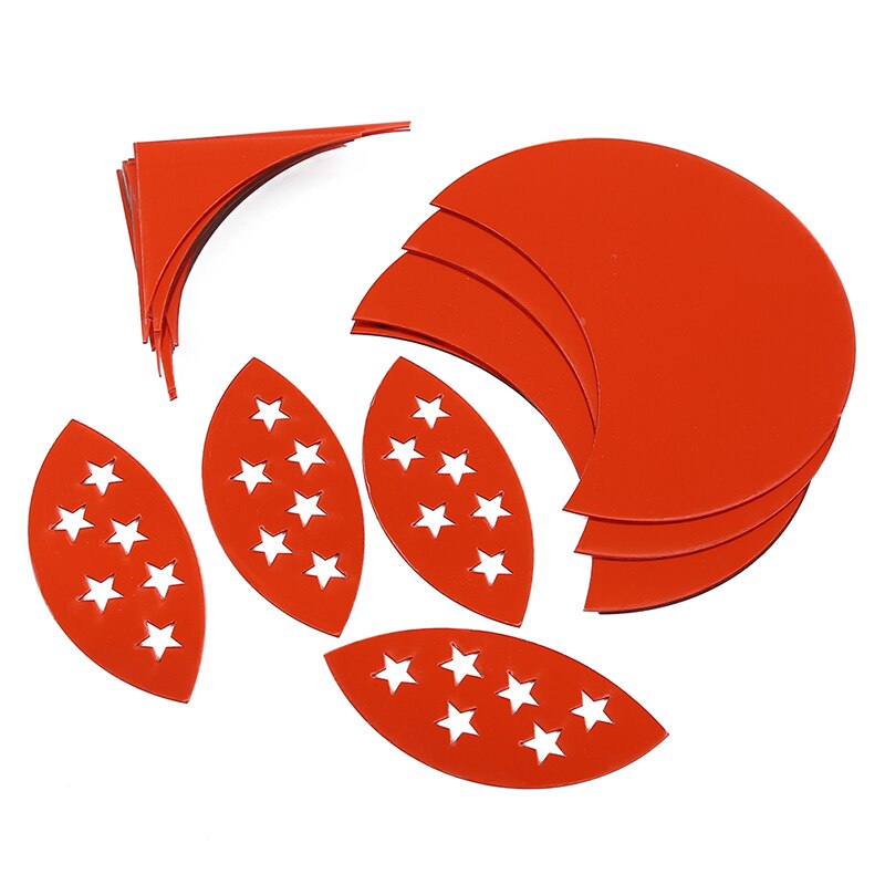 Spiegelstickers, vierkante acrylstickers, decoratie voor woonkamerachtergrond, doe-het-zelf verwijderbare stickers, kameraccessoires: Rood