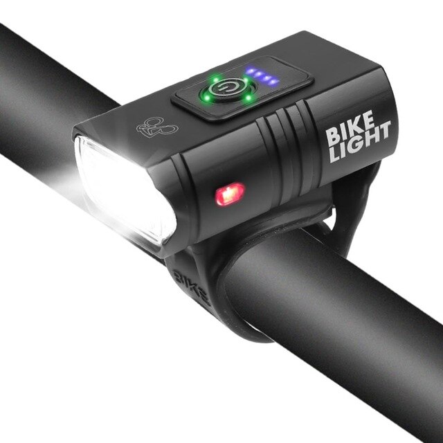 Luz LED T6 para bicicleta de montaña y carretera, linterna frontal, equipo de ciclismo, 10W, 800 lúmenes, recargable vía USB: A 800LM