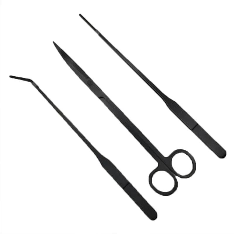 Kit de herramientas para acuario, pinzas, tijeras, Herramientas de limpieza de acero inoxidable, plantas acuáticas, pecera, accesorios para acuario