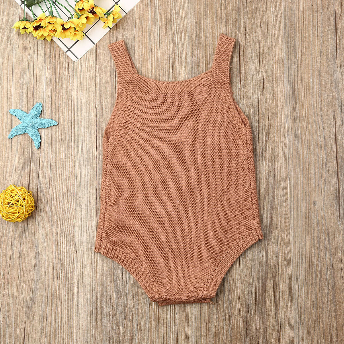 Spring Autumn Clothing Baby Girl Knitted Bodysuit Boy Jumpsuit Newborn Sleeveless Outfits Infant Heart Star Clothes Girls Romper