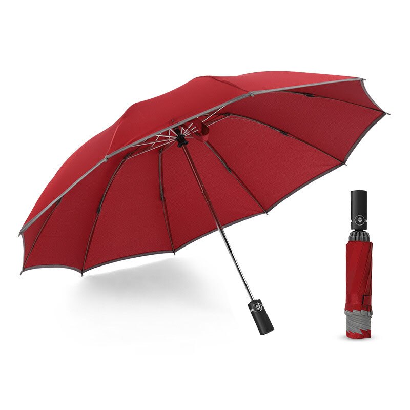 Parapluie inversé Compact coupe-vent pliable | 10 côtes Auto ouvert et fermé pliant, petit parapluie de voyage inversé: 11