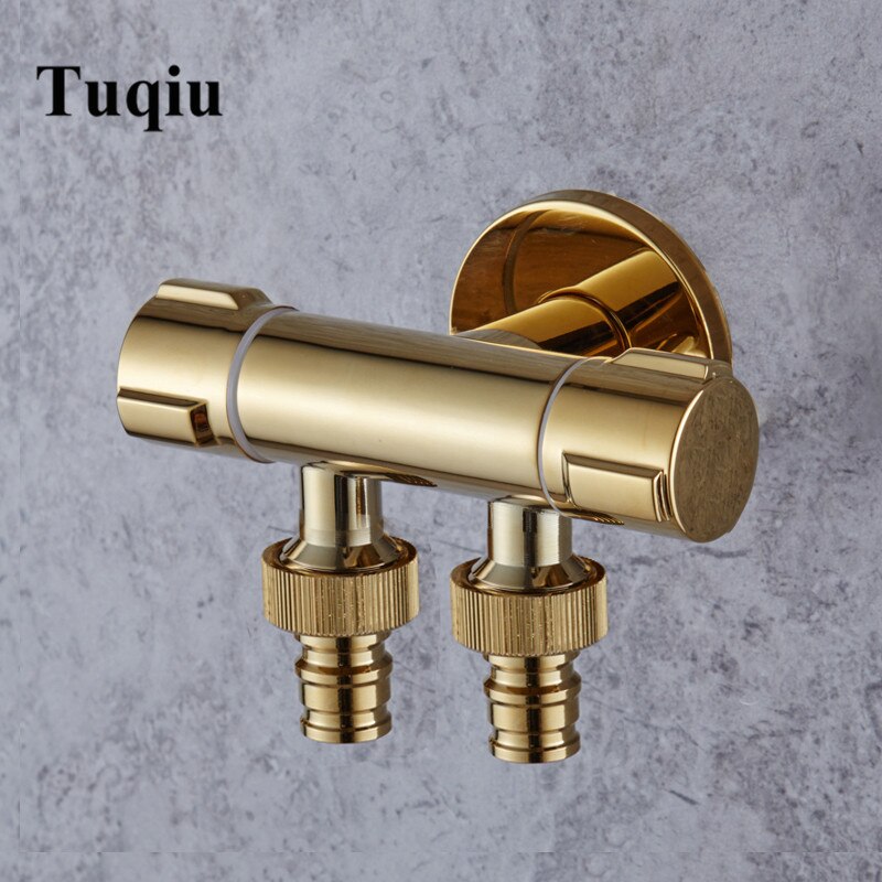 Bidet vandhane væg håndholdt bidet spray bruser sæt toilet shattaf sprøjte douche kit bidet vandhane sæt guld: Bidet vandhane 2