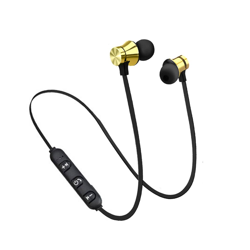 Yubeter Magnetische Draadloze Bluetooth Oortelefoon Nekband Sport Running Oordopjes Ingebouwde Microfoon Headset Transpiratie Oortjes Handen Gratis: Gold