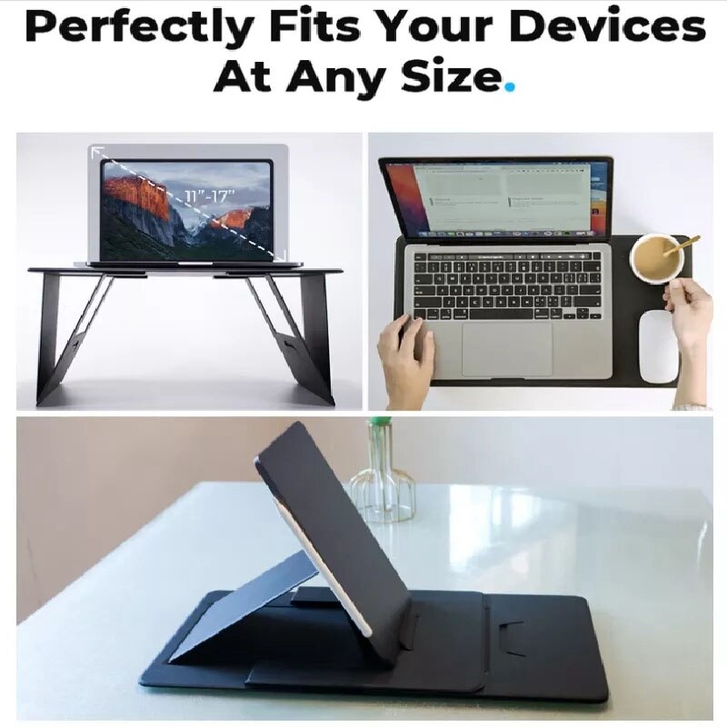 Draagbare Laptop Stand Opvouwbaar Ondersteuning Base Notebook Stand Lap Bureau Multifunctionele Computer Houder Cooling Pad Riser