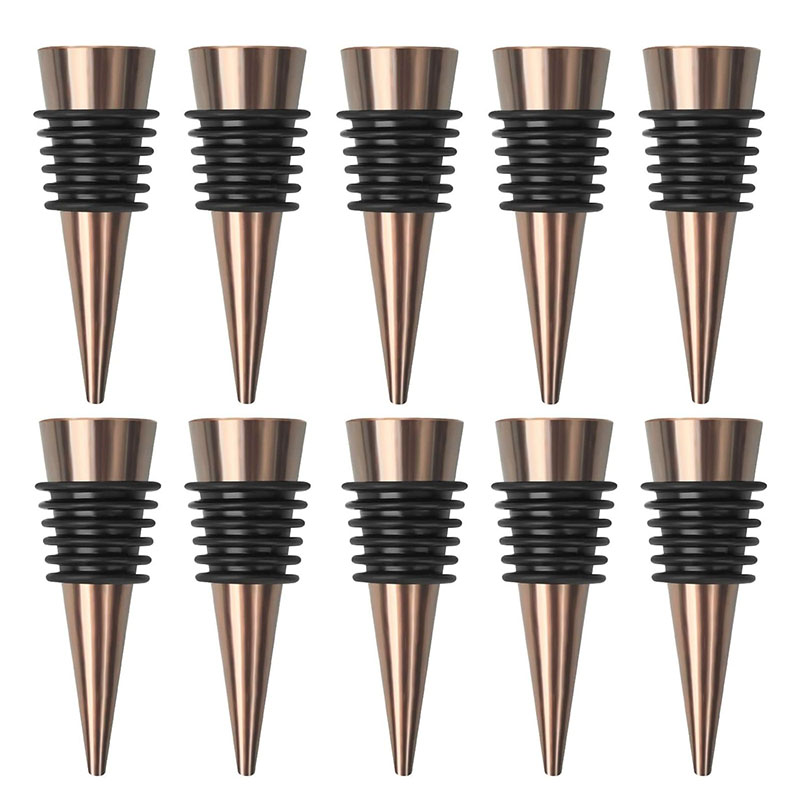 Zinc Alloy Wine Bottle Stopper Rubber Wine Stoppers Reusable Bottle Stoppers for Kitchen, Bar, , Party, Wedding