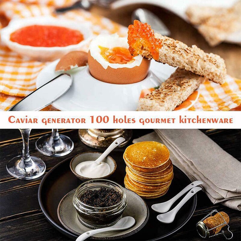 Caviar Maker Set 100-hole Maker Molecular Gourmet Tools Home Kitchen Supplies Kitchen,Dining & Bar FP8