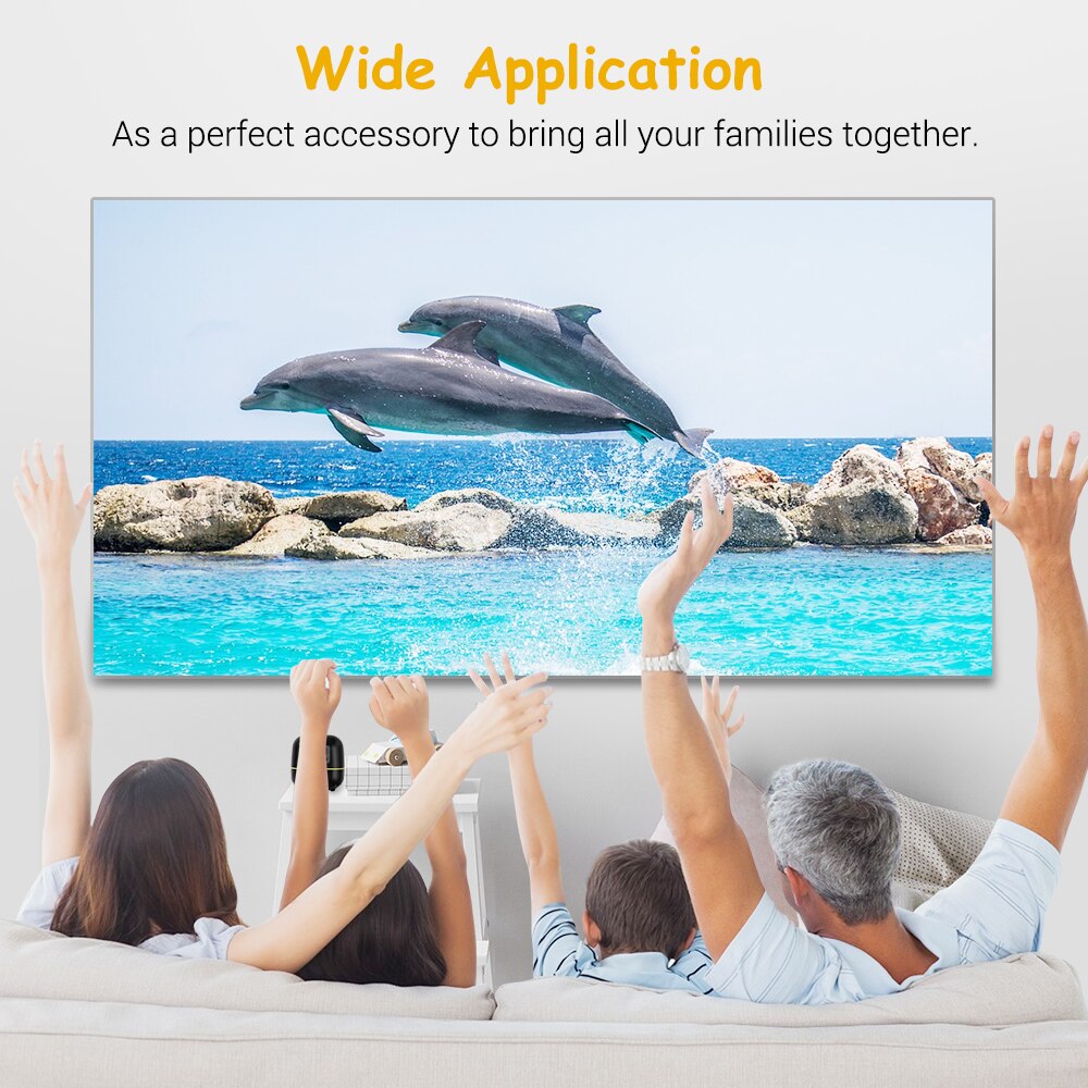 Mini projecteur vidéo LED pour enfants, cinéma familial à domicile, résolution Native 480x320, 50000 heures avec télécommande
