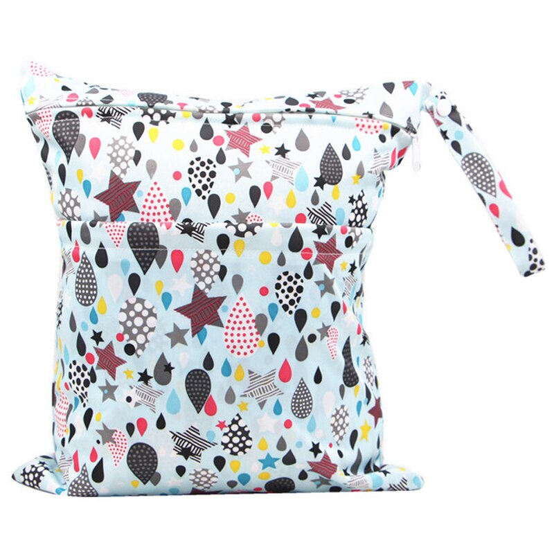 Balleenshiny nass trocken Tasche Mit Zwei Für Baby Windeln Windeln Wasserdicht Wiederverwendbare 36cm x 30cm Baby Windel tasche Veranstalter: T3