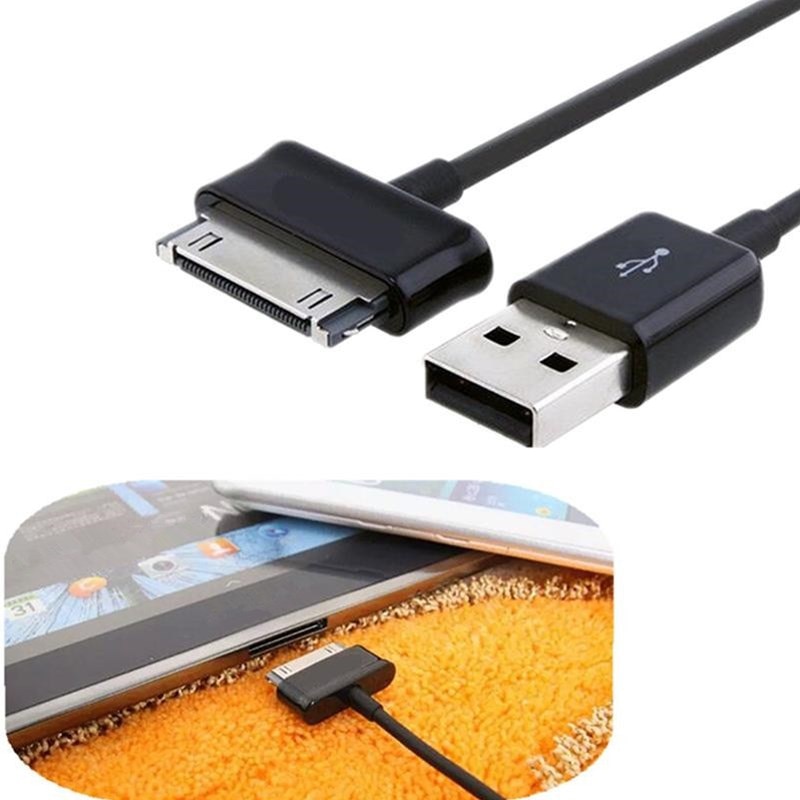 Czarny 1 M USB kabel robić ładowarki dane synchronizacja robić Samsung galaktyka tablet 2 7.0 "plus 7.7" 8.9 "10.1" 10.1 v P1000 P7300 P7500 N5100 N8000