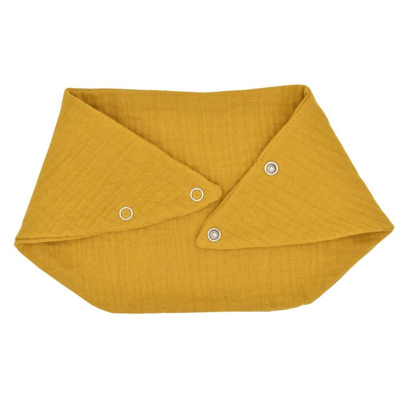 Cotton Gauze Scarf Bib Organic Cotton Bib Drool Scarf Baby Bandana Scarf Bibs with Snaps