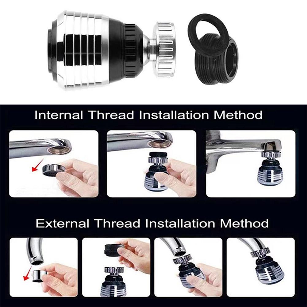 360 rotação giratória torneira bico adaptador de filtro cozinha filtro água acessório poupança torneira difusor aerador extensor