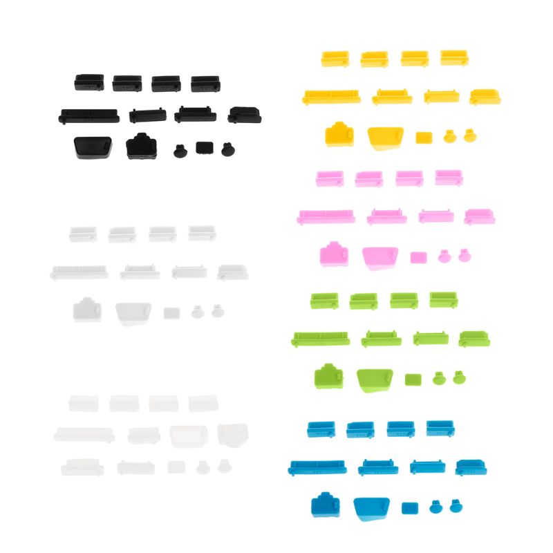 Tapones antipolvo de silicona para ordenador portátil, conjunto Protector de puerto de datos USB, cubierta de tapón, accesorios para Notebook, 13 Uds.