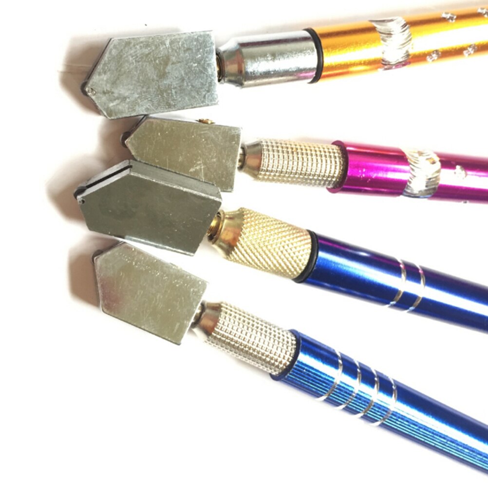 1PCS Oil Filled Tungsten Carbide Glass Cutter Cutting Wheel Metal Handle Hand Tools Random Color