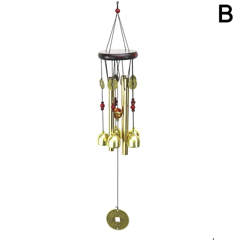 1pcs Outdoor Wind Chimes Copper Bell Antique Windchime Decoration Home Hanging Garden Door P3C4: B