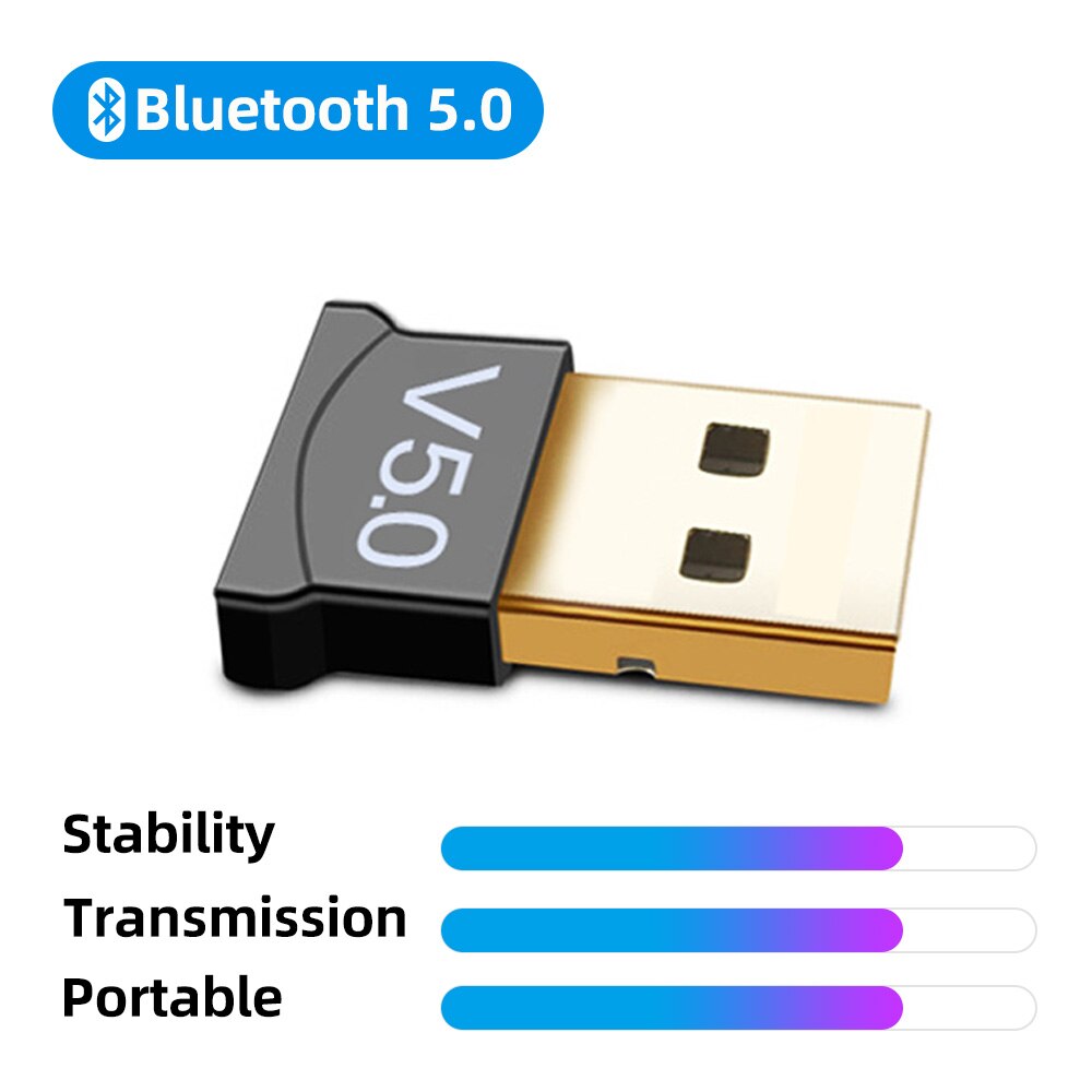 True 5.0 Usb Bluetooth Adapter for Pc Audio File Transfer Bluetooth 5 Transmitter Mini Computer Laptops USB Receptor Dongle: ordinary adapter