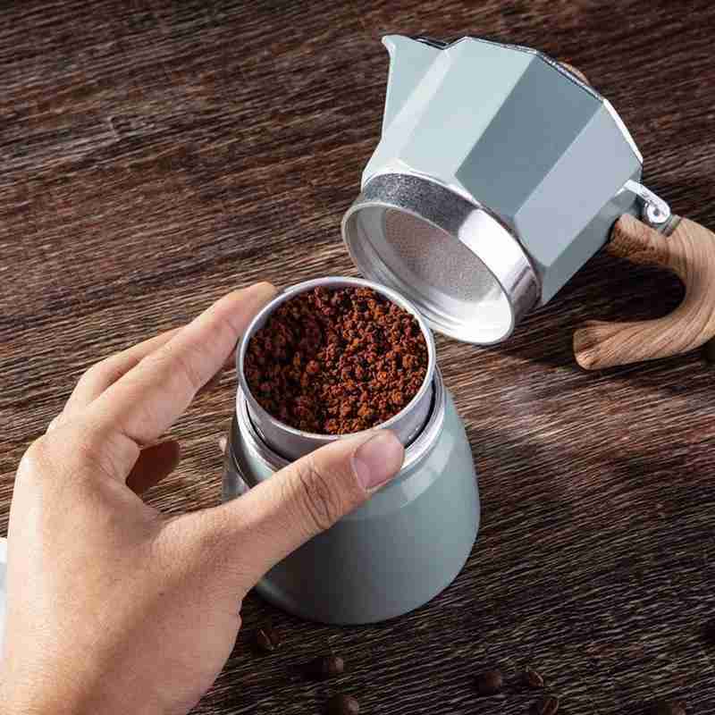 Kaffebryggare perkolator gryta spis topp italiensk stil espressoböna 150/300ml moka gryta kaffekanna